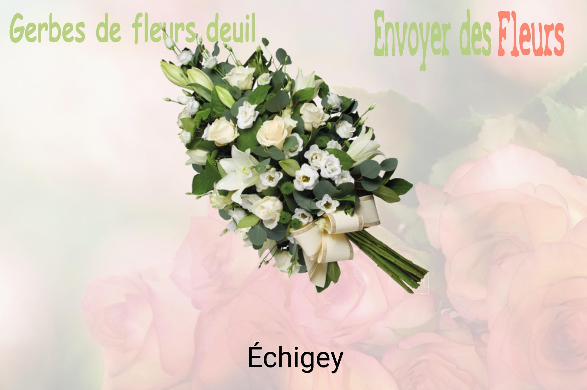 Gerbe de fleurs de deuil livrée à Échigey